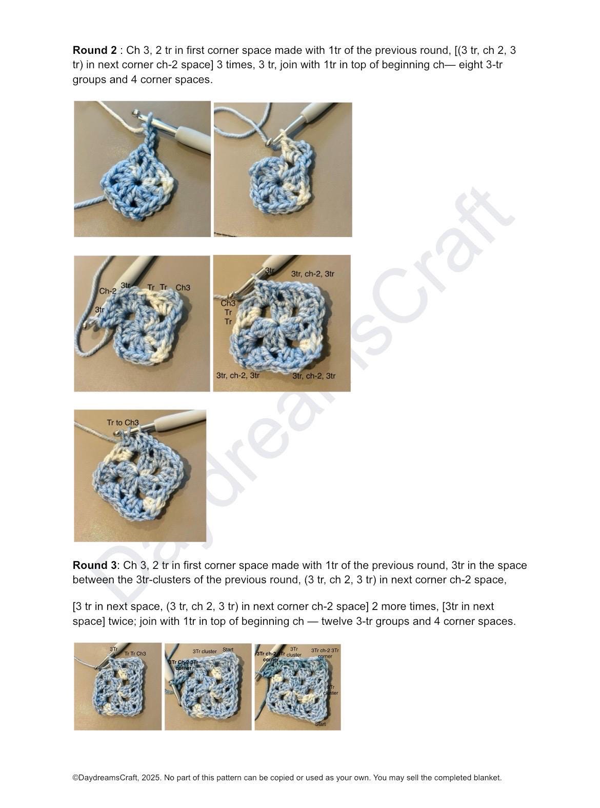 The Starry Night blanket crochet pattern. PDF download, UK and US terms.