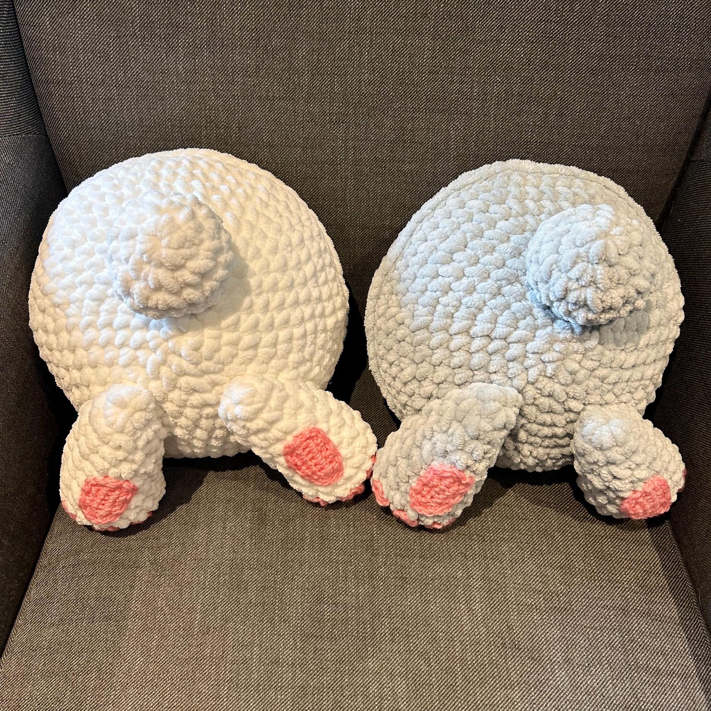 Animal Pillows Crochet Pattern: Bunny, Cat, Fox, Raccoon. PDF download, UK and US terms.