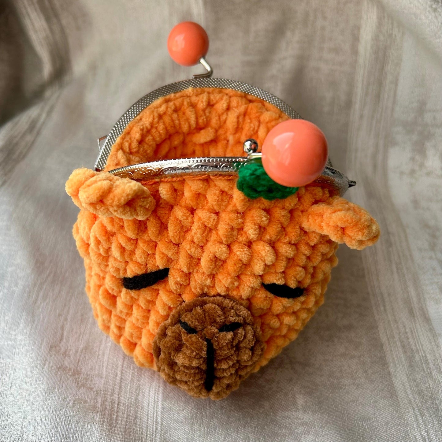 Crochet Capybara coin purse